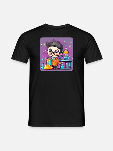 Cute little scientist - Men's T-Shirt - black