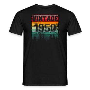 1958 Vintage Birthday Gift 1958 Retro - Men's T-Shirt - black - Front - AI Model Male 178 light (178cm)