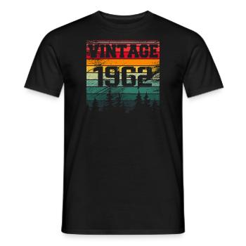 1962 Vintage 1962 Retro Geburtstagsgeschenk - Männer T-Shirt - Schwarz - Vorne - AI Model Male 178 light (178cm)