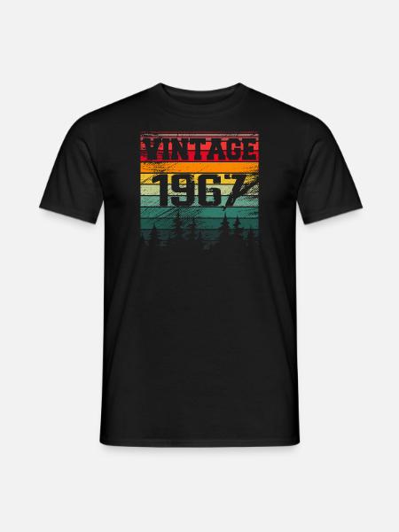 1967 Vintage 1967 Retro Geburtstagsgeschenk - Männer T-Shirt - Schwarz