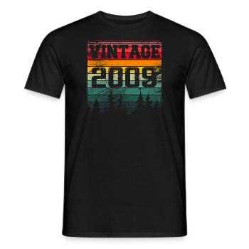 2009 Vintage Geburtstagsgeschenk 2009 Retro - Männer T-Shirt - Schwarz - Vorne - AI Model Male 178 light (178cm)