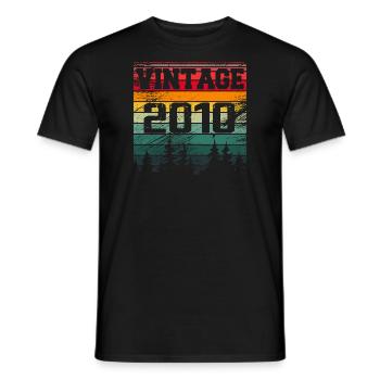 2010 Vintage Geburtstagsgeschenk 2010 Retro - Männer T-Shirt - Schwarz - Vorne - AI Model Male 178 light (178cm)