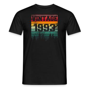 1993 Vintage Birthday Gift 1993 Retro - Men's T-Shirt - black - Front - AI Model Male 178 light (178cm)