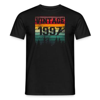 1997 Vintage Geburtstagsgeschenk 1997 Retro - Männer T-Shirt - Schwarz - Vorne - AI Model Male 178 light (178cm)