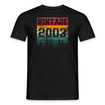 2003 Vintage Geburtstagsgeschenk 2003 Retro - Männer T-Shirt - Schwarz - Vorne - AI Model Male 178 light (178cm)