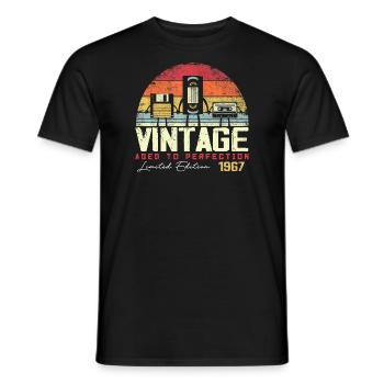 Cadeau Millésime 1967 - T-shirt homme - noir - Devant - AI Model Male 178 light (178cm)