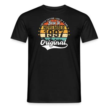 Legendär seit November 1997 - 1997 - Männer T-Shirt - Schwarz - Vorne - AI Model Male 178 light (178cm)