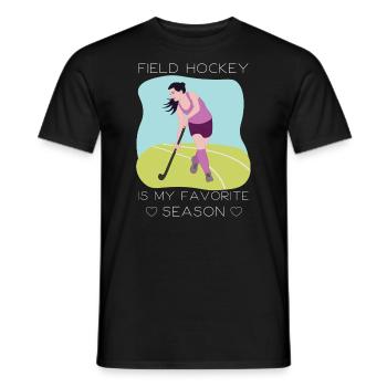 Le hockey sur gazon est ma saison préférée de hockey en salle - T-shirt homme - noir - Devant - AI Model Male 178 light (178cm)
