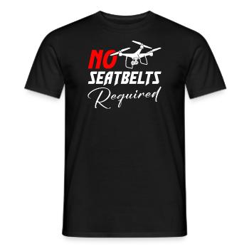 Drone Pas de ceintures de sécurité requises - T-shirt homme - noir - Devant - AI Model Male 178 light (178cm)