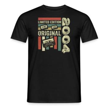 Vintage 2004 - Retro Geburtstagsspruch 2004 - Männer T-Shirt - Schwarz - Vorne - AI Model Male 178 light (178cm)