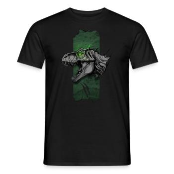 Souverain radieux : T-Rex épique aux yeux brillants - T-shirt homme - noir - Devant - AI Model Male 178 light (178cm)