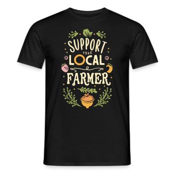 Support Your Local Farmer Bauer Landwirt - Männer T-Shirt - Schwarz - Vorne - AI Model Male 178 light (178cm)