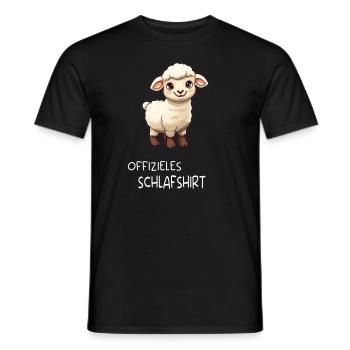 T-shirt de nuit Werner le mouton - T-shirt homme - noir - Devant - AI Model Male 178 light (178cm)