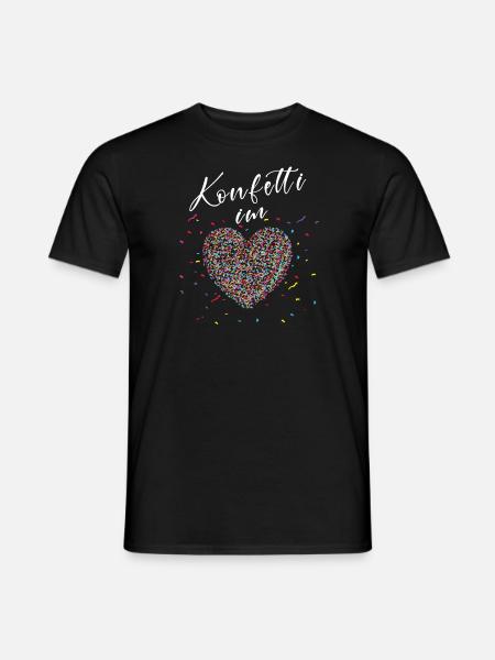 Karneval Fasching Kostüm Konfetti im Herzen Kölle - Männer T-Shirt - Schwarz