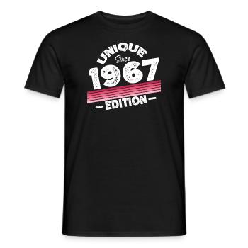 Unique depuis 1967 Edition Anniversaire Millésime 1967 - T-shirt homme - noir - Devant - AI Model Male 178 light (178cm)