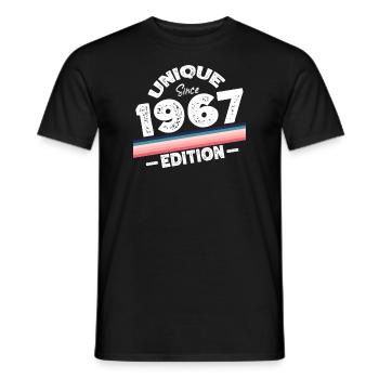 Unique depuis 1967 Edition Anniversaire Millésime 1967 - T-shirt homme - noir - Devant - AI Model Male 178 light (178cm)