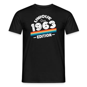 Unique depuis 1963 Edition Anniversaire Millésime 1963 - T-shirt homme - noir - Devant - AI Model Male 178 light (178cm)