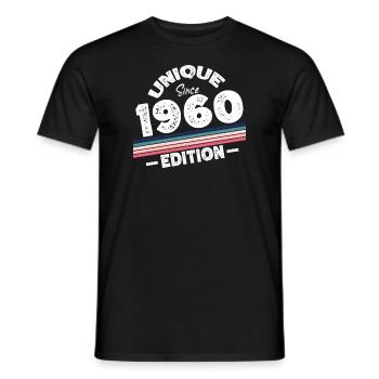 Unique depuis les années 1960 édition anniversaire Vintage des années 1960 - T-shirt homme - noir - Devant - AI Model Male 178 light (178cm)