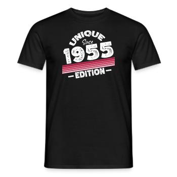 Unique depuis 1955 Edition Anniversaire Millésime 1955 - T-shirt homme - noir - Devant - AI Model Male 178 light (178cm)