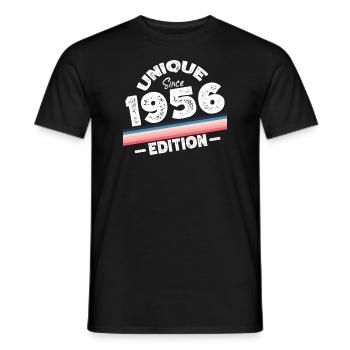 Unique Since 1956 Edition Birthday Vintage 1956 - Men's T-Shirt - black - Front - AI Model Male 178 light (178cm)