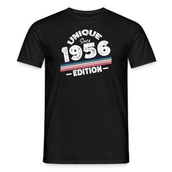 Unique Since 1956 Edition Birthday Vintage 1956 - Men's T-Shirt - black - Front - AI Model Male 178 light (178cm)