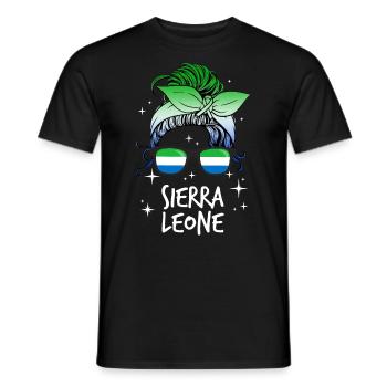 Sierra Leone - Männer T-Shirt - Schwarz - Vorne - AI Model Male 178 light (178cm)