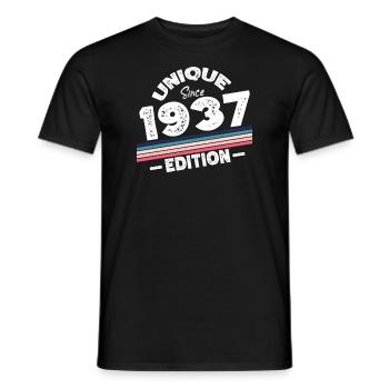Unique depuis 1937 Edition Anniversaire Vintage 1937 - T-shirt homme - noir - Devant - AI Model Male 178 light (178cm)