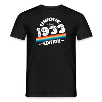 Unique depuis 1933 Edition Anniversaire Millésime 1933 - T-shirt homme - noir - Devant - AI Model Male 178 light (178cm)