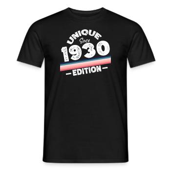 Unique depuis les années 1930 édition anniversaire Vintage des années 1930 - T-shirt homme - noir - Devant - AI Model Male 178 light (178cm)
