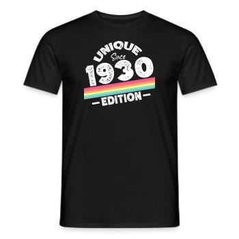 Unique depuis les années 1930 édition anniversaire Vintage des années 1930 - T-shirt homme - noir - Devant - AI Model Male 178 light (178cm)