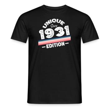 Unique Since 1931 Edition Birthday Vintage 1931 - Men's T-Shirt - black - Front - AI Model Male 178 light (178cm)