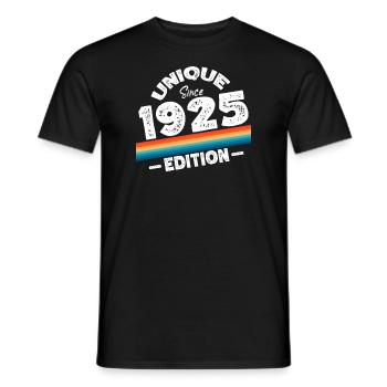 Unique Since 1925 Edition Birthday Vintage 1925 - Men's T-Shirt - black - Front - AI Model Male 178 light (178cm)