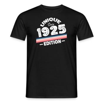 Unique Since 1925 Edition Birthday Vintage 1925 - Men's T-Shirt - black - Front - AI Model Male 178 light (178cm)