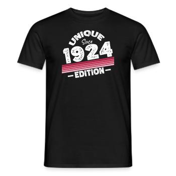 Unique Since 1924 Edition Birthday Vintage 1924 - Men's T-Shirt - black - Front - AI Model Male 178 light (178cm)