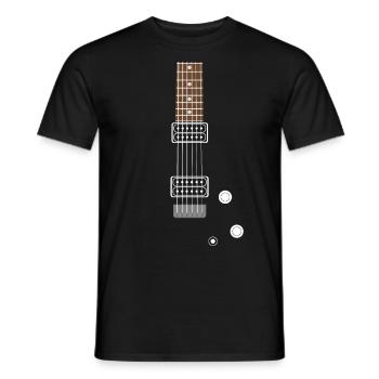 Electric Guitar | Music, Concert, Rock Band - Men's T-Shirt - black - Front - AI Model Male 178 light (178cm)