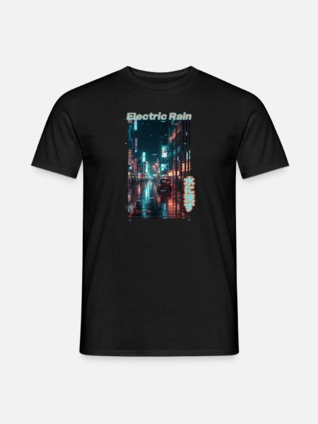 elektrischer Regen - Männer T-Shirt - Schwarz