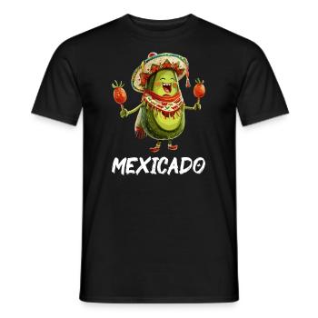 Avocado Mexicado Vegan Food Vegetarian Maracas - Men's T-Shirt - black - Front - AI Model Male 178 light (178cm)