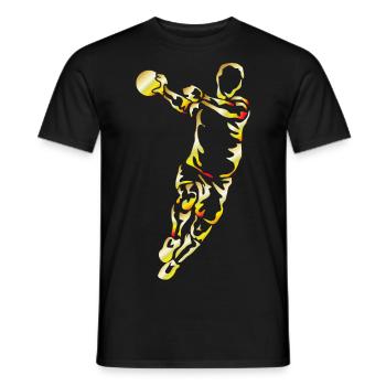Handball Player Handball Gift - Men's T-Shirt - black - Front - AI Model Male 178 light (178cm)