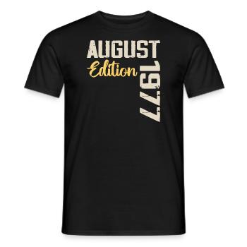 Jubiläum August 1977 - Limitierte Auflage August 1977 - Männer T-Shirt - Schwarz - Vorne - AI Model Male 178 light (178cm)