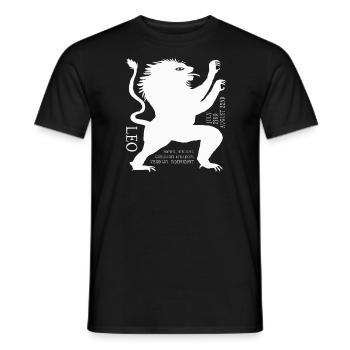 Leo Zodiac Facts Birthday Gift - Men's T-Shirt - black - Front - AI Model Male 178 light (178cm)