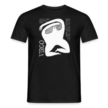 Cool Virgo Zodiac Sign, Astrology Birthday Facts - Men's T-Shirt - black - Front - AI Model Male 178 light (178cm)