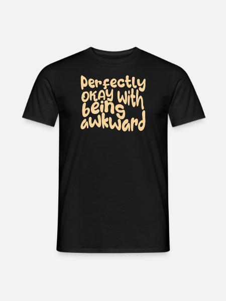 Parfaitement OK avec le fait d’être maladroit, ici en jaune - T-shirt homme - noir