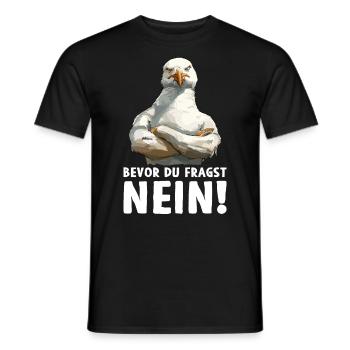 Seabird Avant que vous ne demandiez Non - T-shirt homme - noir - Devant - AI Model Male 178 light (178cm)