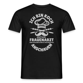 Je suis cuisinière et non gynécologue - T-shirt homme - noir - Devant - AI Model Male 178 light (178cm)