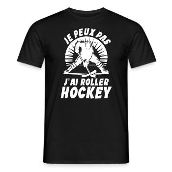 Rollhockey Ich kann nicht haben, ich habe Rollhockey - Männer T-Shirt - Schwarz - Vorne - AI Model Male 178 light (178cm)