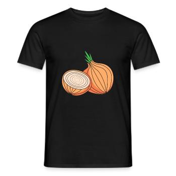 Zwiebel - Männer T-Shirt - Schwarz - Vorne - AI Model Male 178 light (178cm)
