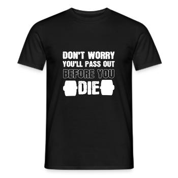 Fitnesstrainer - Männer T-Shirt - Schwarz - Vorne - AI Model Male 178 light (178cm)