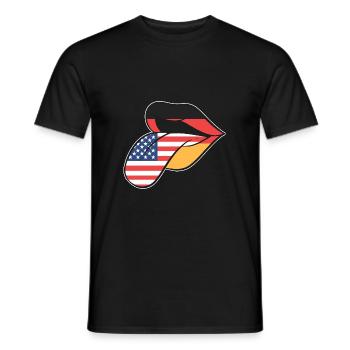 American German - Men's T-Shirt - black - Front - AI Model Male 178 light (178cm)