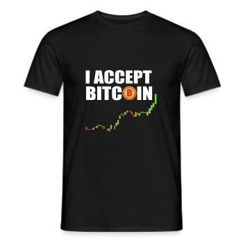 Le bitcoin - T-shirt homme - noir - Devant - AI Model Male 178 light (178cm)