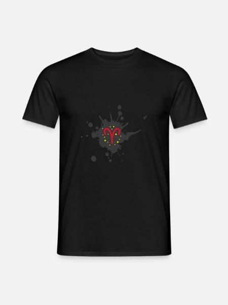 Zodiac sign Aries - Men's T-Shirt - black